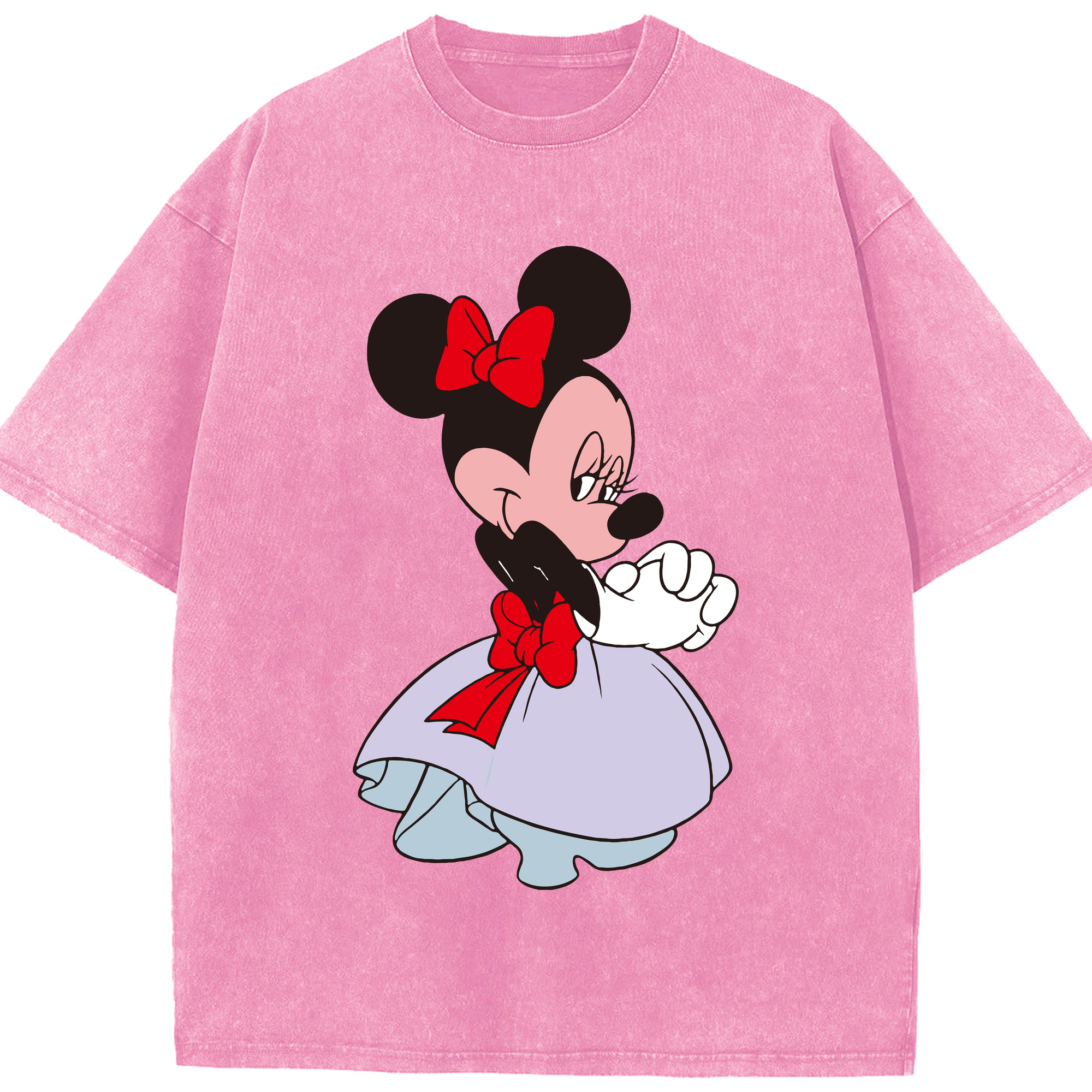 （画像用） ミッキーマウス Mickey Mouse 綿100% ヴィンテージ風 半袖Tシャツ（フロントプリント）